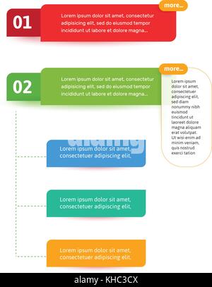 Schritte Elemente für Web Interface. infograph Vektor Element. infografik abstrakte Vorlage. Stock Vektor