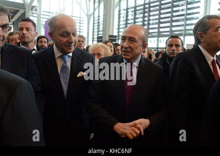 Laurent Fabius auf Biennal International Taste Event, Lyon, Frankreich Stockfoto