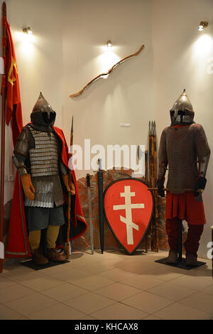 Saint-Petersburg, Russland - 04. Oktober 2014. Innenraum des Museum von nevskaya Schlacht in Ust-zhora, St.-Petersburg, Russland Stockfoto