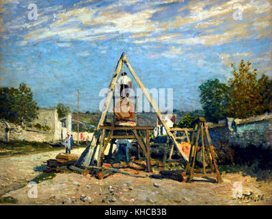 Les Scieurs de Lange 1876 Alfred Sisley 1839 - 1899 Britische und Französische Impressionisten Frankreich Stockfoto