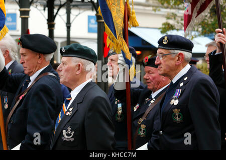Der Armistice Day Parade in Banbury Oxfordshire am 12. November 2017 Stockfoto