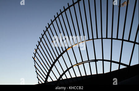 Detail der Border Gate am Abend Stockfoto