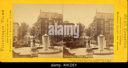 Mt Vernon Place, Baltimore, Maryland, 1875. Aus der New York Public Library. Stockfoto