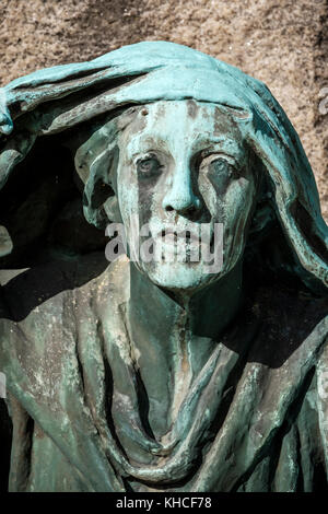 Rabboni-Ffoulke Memorial, Grab Marker von Charles Matthews Ffoulke in Rock Creek Cemetery, nach Künstler Gutzon Borglum, Washington, D.C., USA. Stockfoto