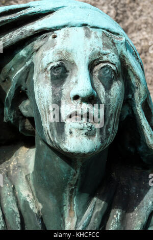 Rabboni-Ffoulke Memorial, Grab Marker von Charles Matthews Ffoulke in Rock Creek Cemetery, nach Künstler Gutzon Borglum, Washington, D.C., USA. Stockfoto