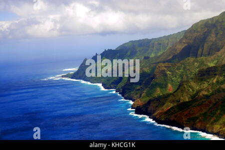 Die herrliche Na Pali Küste auf der Insel Kauai, Hawaii Stockfoto