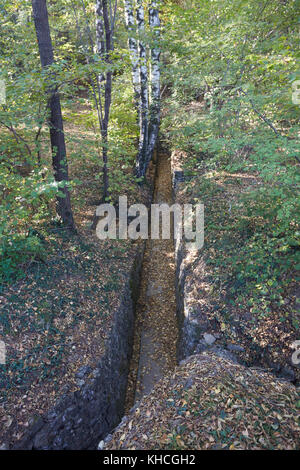 Bleibt der Linea Cadorna (Cadorna), Belvederala la Crocetta, Croce, über Menaggio, Comer See, Lago di Como, Provinz von Lecco Lombardei, Ital Stockfoto