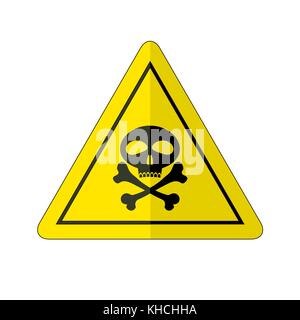 Schädel und Knochen auf weißem Hintergrund. Stock Vektor