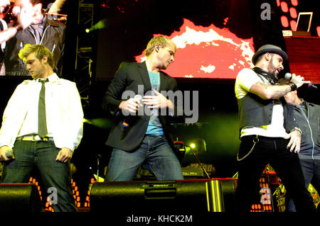 Backstreet Boys live im Z 100 Jingle Ball 2007 im Madison Square Garden in New York City am Dezember 14, 2007, Quelle: David Atlas/MediaPunch Stockfoto