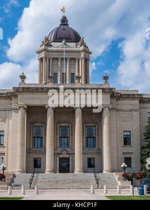 Der Provinz Manitoba Legislative Building, Winnipeg, Manitoba, Kanada. Stockfoto