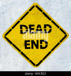 Dead End Road Sign, grunge Stil Stockfoto