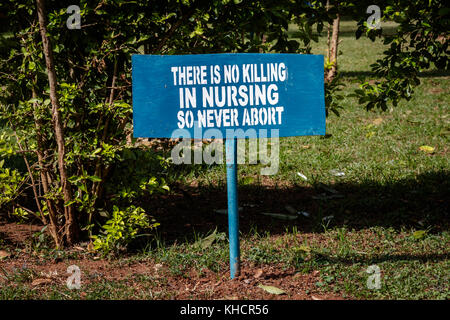 Es gibt keine tötung in der Krankenpflege so nie abbrechen Stockfoto