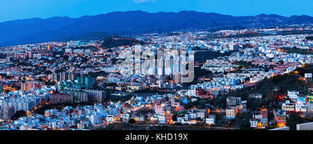 Panorama von Santa Cruz de Tenerife Santa Cruz de Tenerife, Teneriffa, Spanien. Stockfoto