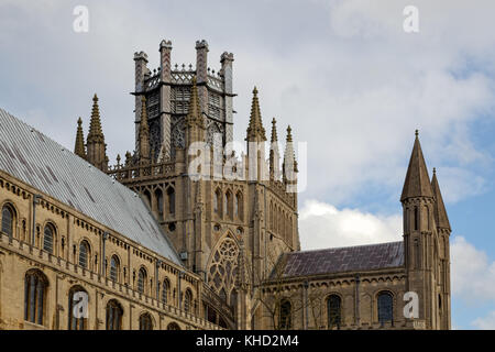 ELY, CAMBRIDGESHIRE, UK - 22. NOVEMBER: Außenansicht von Ely Kathedrale von Ely am 22. November 2012 Stockfoto