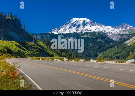 Stevens Canyon Road im Mount Rainier National Park in Washington Vereinigte Staaten Stockfoto