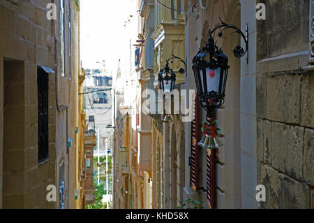 Alte ruhigen Straße in bormla - drei Städte, Malta Stockfoto