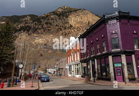 GEORGETOWN, Colorado, United States - Oktober 28,2017: ältesten Straßen der historischen Altstadt und dem Geschäftsviertel von Georgetown, Colorado in den Vereinigten Staaten Stockfoto