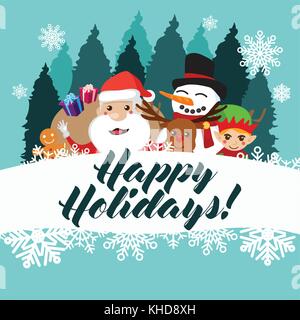 Ein Vektor Abbildung: happy holidays Grußkarte Poster Stock Vektor