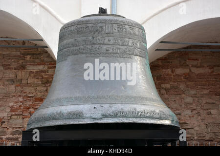 Alte Glocke in der Stadt Weliki Nowgorod, Russland Stockfoto