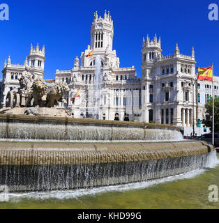 Plaza de Cibeles in Madrid, Spanien Stockfoto