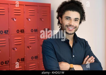 Männliche Studenten, Porträt Stockfoto