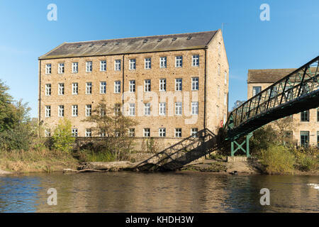 Eine alte Mühle thorngate Kammgarn Weberei jetzt zu einem Wohnhaus umgebaut, Barnard Castle, Co Durham, England, Großbritannien Stockfoto