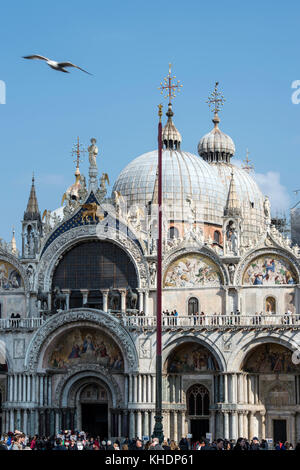 Italien, Veneto, Venedig, SAN MARCO SQUARE, DETAIL DER KATHEDRALE SAN MARCO Stockfoto