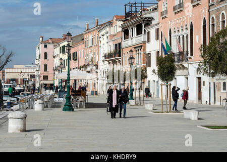 Italien, Veneto, Venedig, Dorsoduro, PONTE LUNGO ZATTERE Stockfoto