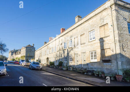 Cotswold Häuser aus Stein Cecily Hügel im Cotswold Markt Stadt Cirencester Gloucestershire, VEREINIGTES KÖNIGREICH Stockfoto