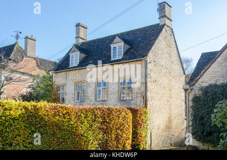 Cotswold Häuser aus Stein Cecily Hügel im Cotswold Markt Stadt Cirencester Gloucestershire, VEREINIGTES KÖNIGREICH Stockfoto