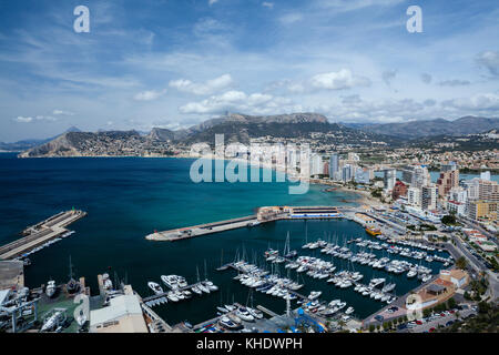 Hafen von Calpe, Costa Blanca, Spanien Stockfoto