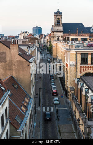 Brüssel, Belgien - 27 August 2017: Ansicht der klassischen und modernen Gebäude in Brüssel, Belgien Stockfoto