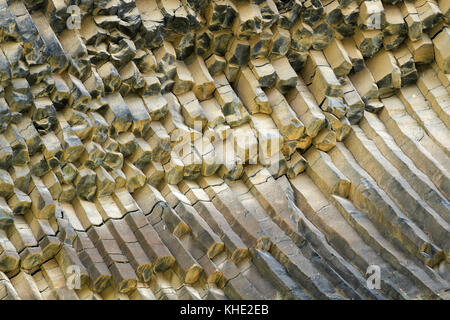 Basaltsäulenformationen in Garni Gorge, Armenien Stockfoto