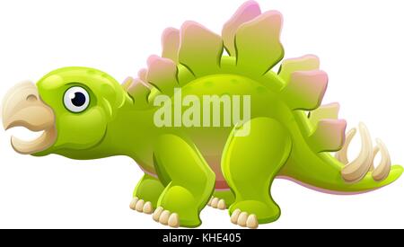 Niedliche Stegosaurus Cartoon Dinosaurier Stock Vektor