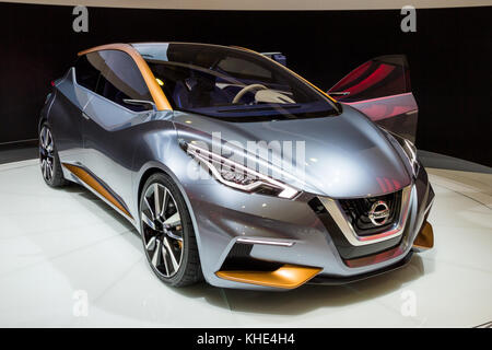 BRÜSSEL - 12. JAN 2016: Nissan Sway Concept Car auf dem Brüsseler Automobilsalon vorgestellt. Stockfoto