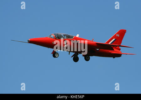 Volkel, Niederlande - 18.06.2009: Ehemalige raf Folland Gnat Kampfjet Landung auf volkel Airbase. Stockfoto