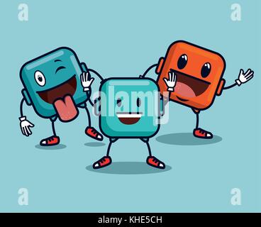 Smileys emoji emoticons Icons Stock Vektor