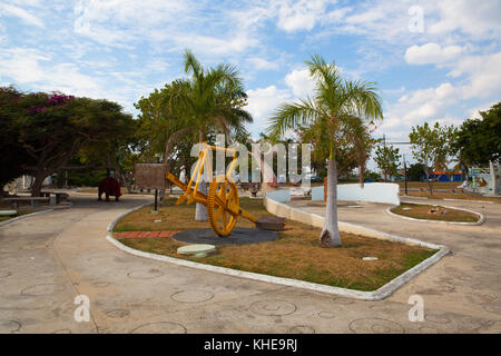 Cienfuegos, Kuba - Januar 28,2017: öffentlicher Park in Cienfuegos. cienfuegos Cienfuegos, der Hauptstadt der Provinz, ist eine Stadt an der Südküste Kubas. Stockfoto