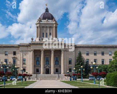 Der Provinz Manitoba Legislative Building, Winnipeg, Manitoba, Kanada. Stockfoto