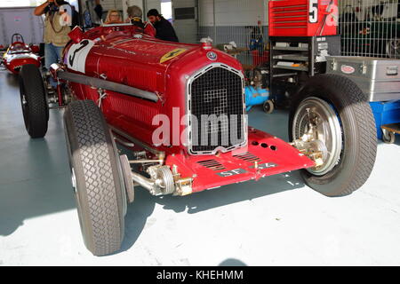 Ein Alfa Romeo P3 Tipo B Classic Grand Prix Auto auf der Estoril Rennstrecke in Portugal im Jahr 2017 Stockfoto