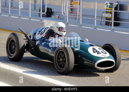 Klassische Rennwagen über ein Wochenende in Estoril, Portugal, im Oktober 2017 zu konkurrieren. Stockfoto