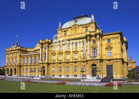 Kroatischen Nationaltheater in Zagreb, Kroatien. Stockfoto