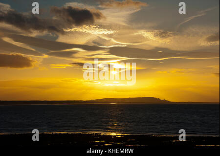 Sonnenuntergang, portgordon, Moray, Schottland, Großbritannien Stockfoto