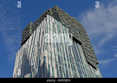 Der Fels Wolkenkratzer (Architekt: Erick van egeraat Associated Architects), Amsterdam, Nordholland, Niederlande, Niederlande Stockfoto