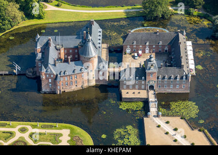 Romantik Parkhotel Wasserschloss Anholt, Museum Wasserschloss Anholt, mit Barockgarten, Wasserschloss Anholt, Isselburg Stockfoto