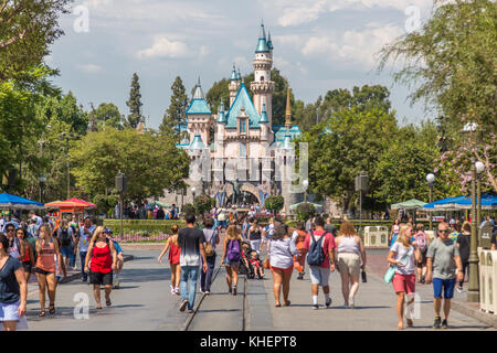 Sleeping Beauty Castle, Disneyland Park, Disneyland Resort, Anaheim, Kalifornien, USA Stockfoto