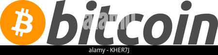 Bitcoin-Logo, digitale Währung, Kryptowährung, Blockchain-Technologie Stockfoto