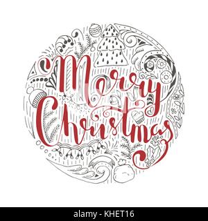 Urlaub vektor Schriftzug, frohe Weihnachten Stock Vektor