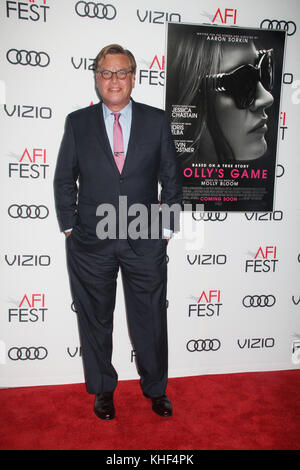 Hollywood, USA. 16 Nov, 2017. Aaron Sorkin 11/16/2017 'MOlly's Spiel 'AFI Fest 2017 schließen Nacht Präsentation gehalten an TCL Chinese Theatre in Hollywood, CA Foto: Cronos/Hollywood Nachrichten Stockfoto