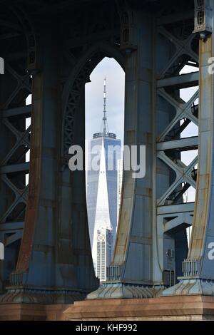 Empire State Building Bridge View Stockfoto